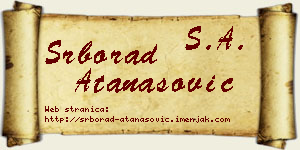 Srborad Atanasović vizit kartica
